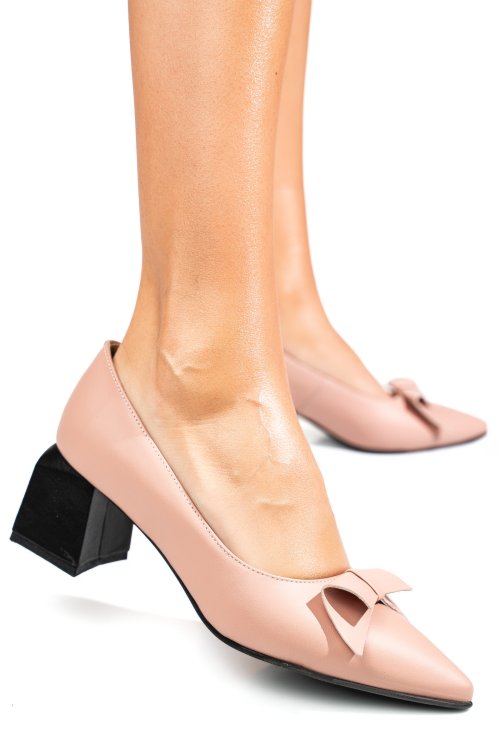 Bézs természetes bőr magassarkú cipők 5s7h463-ii