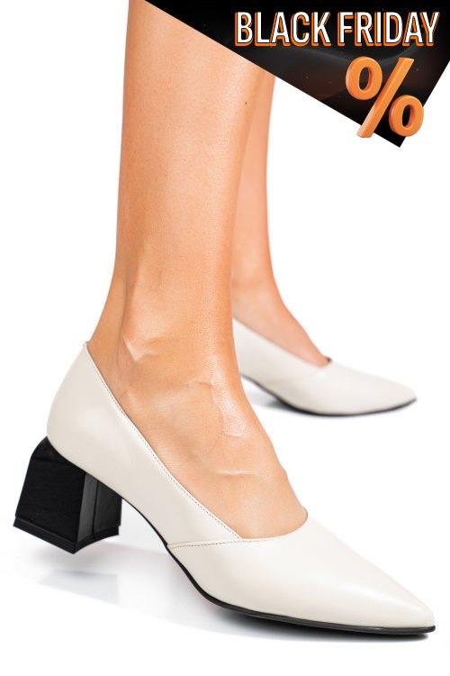 Bézs természetes bőr magassarkú cipők 5s7h460