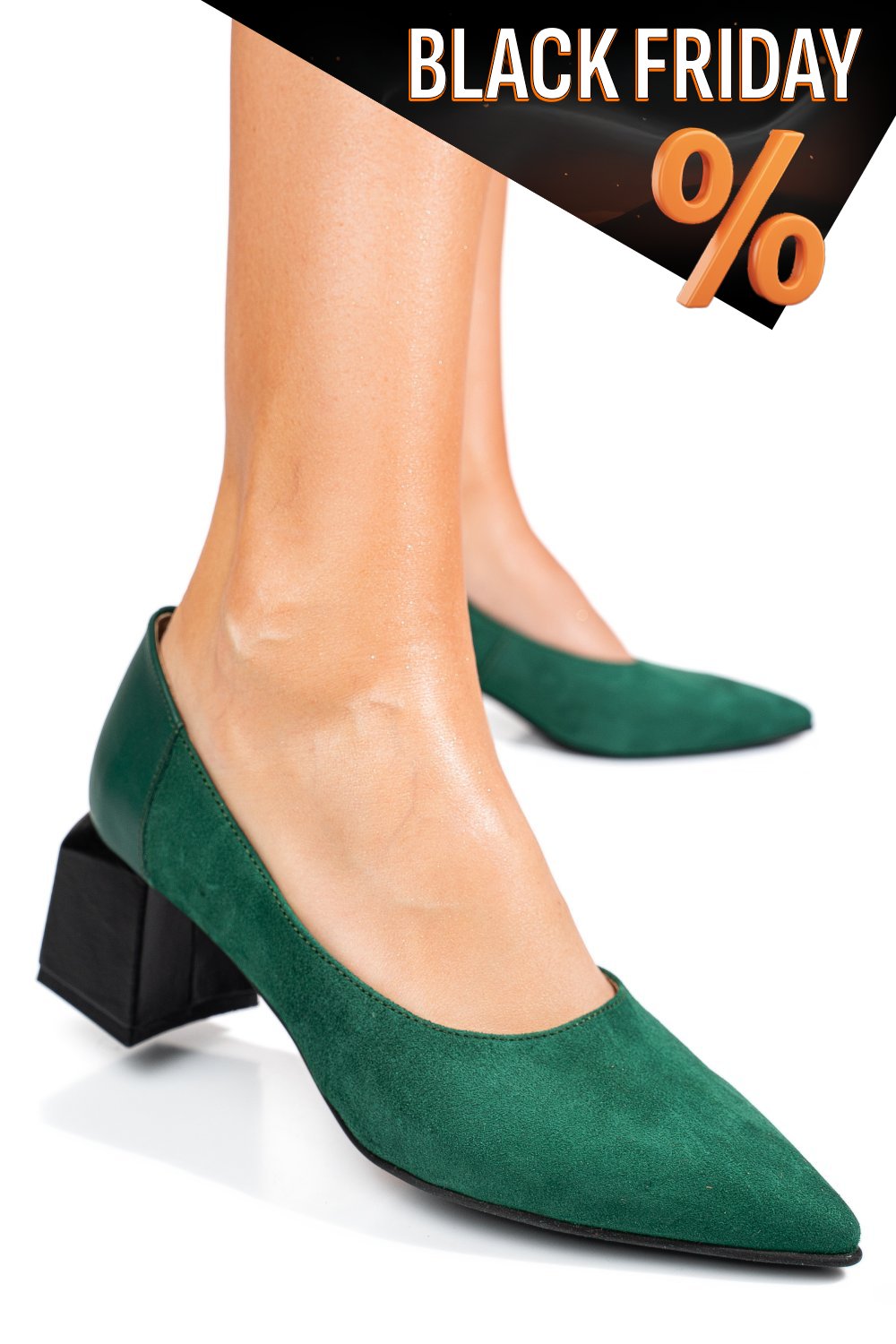 Zöld fordított bőr magassarkú cipők 5s7h461