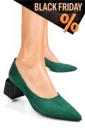 Zöld fordított bőr magassarkú cipők 5s7h461