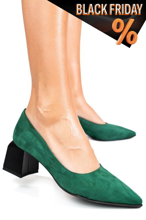 Zöld fordított bőr magassarkú cipők 5s7h462