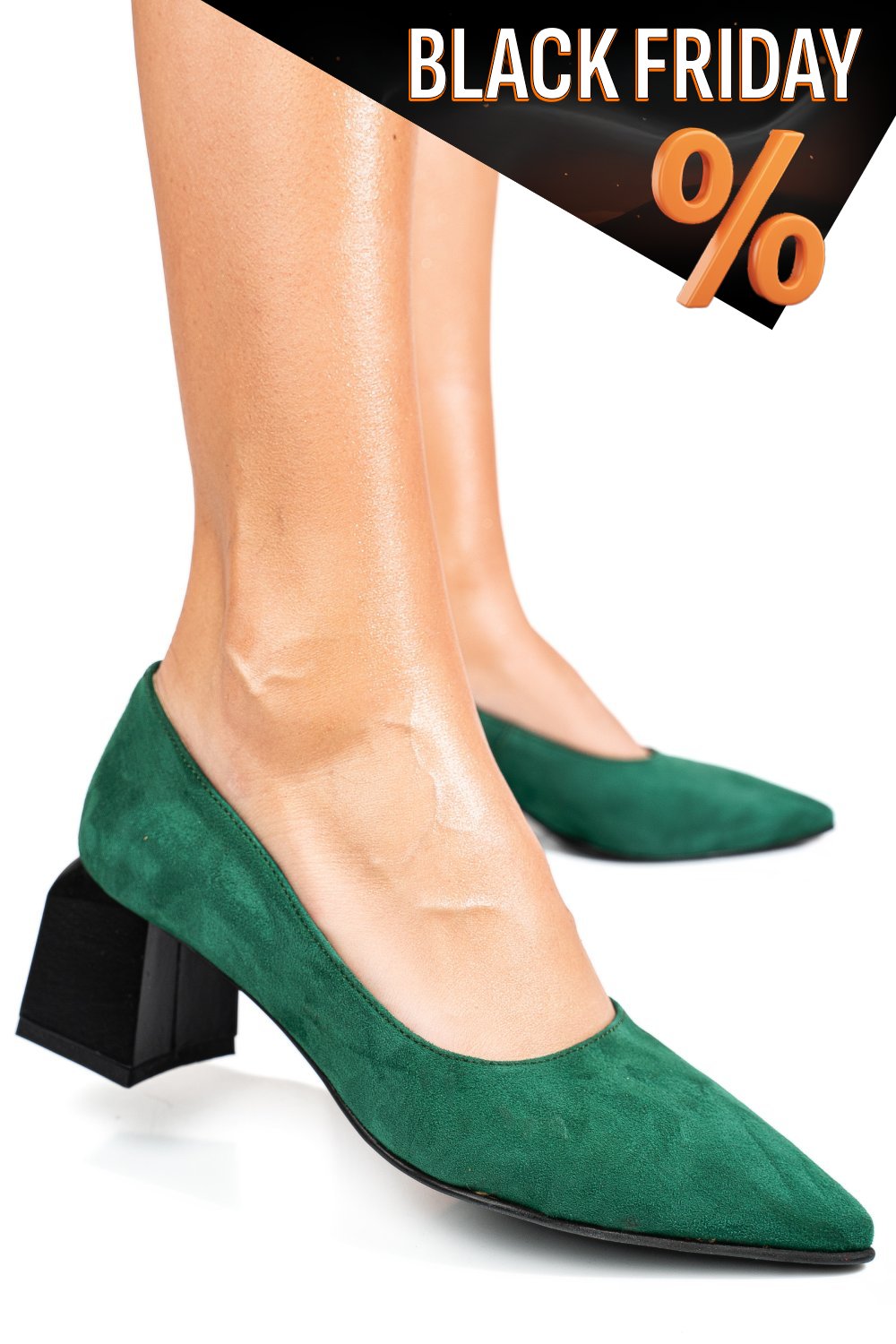 Zöld fordított bőr magassarkú cipők 5s7h462