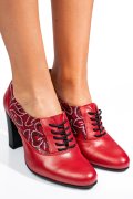 Piros természetes bőr magassarkú cipők 5s7h771