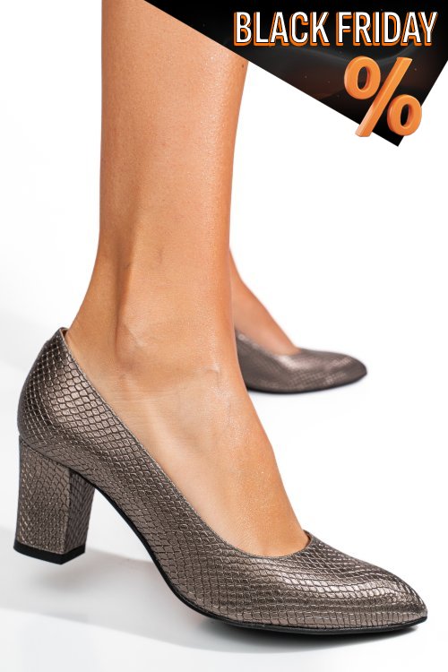 Bézs természetes bőr magassarkú cipők 4s7h292