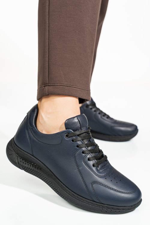 Kék természetes bőr sport cipők 4s7h003