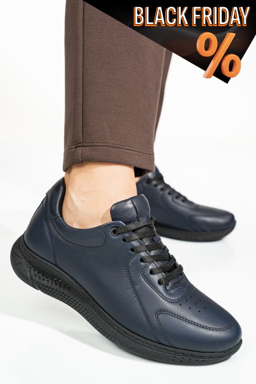 Kék természetes bőr sport cipők 4s7h003