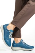 Kék természetes bőr sport cipők 4s7h003