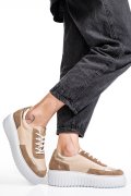 Bézs természetes bőr sport cipők 4s7h228