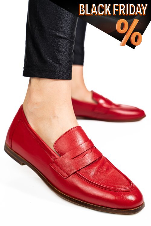 Piros természetes bőr  ts7him-a822