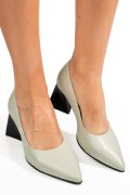 Zöld természetes bőr magassarkú cipők 5s7h725