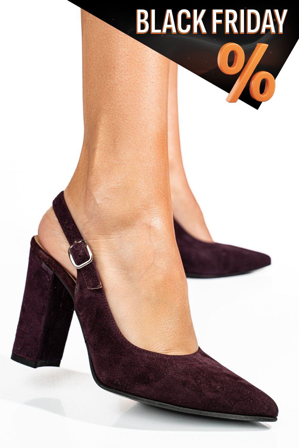 Bordó fordított bőr magassarkú cipők 1s7h950