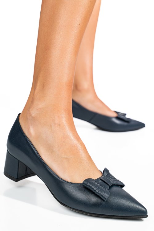 Kék természetes bőr magassarkú cipők 1s7h506