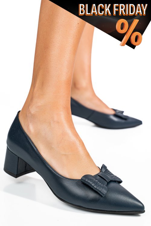 Kék természetes bőr magassarkú cipők 1s7h506