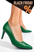 Zöld természetes bőr magassarkú cipők 1s7h218