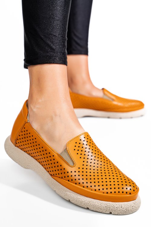 Narancs sárga természetes bőr  4s7h15