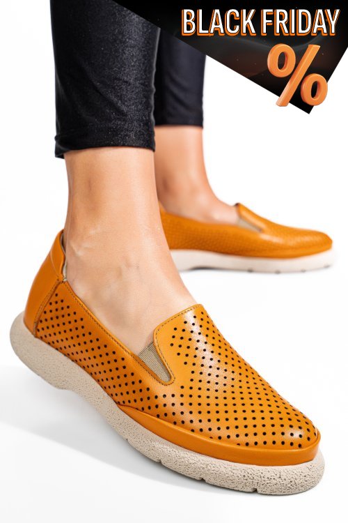 Narancs sárga természetes bőr  4s7h15