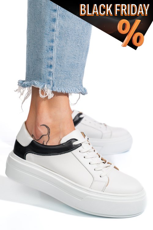 Fehér természetes bőr sport cipők 3s7h000b