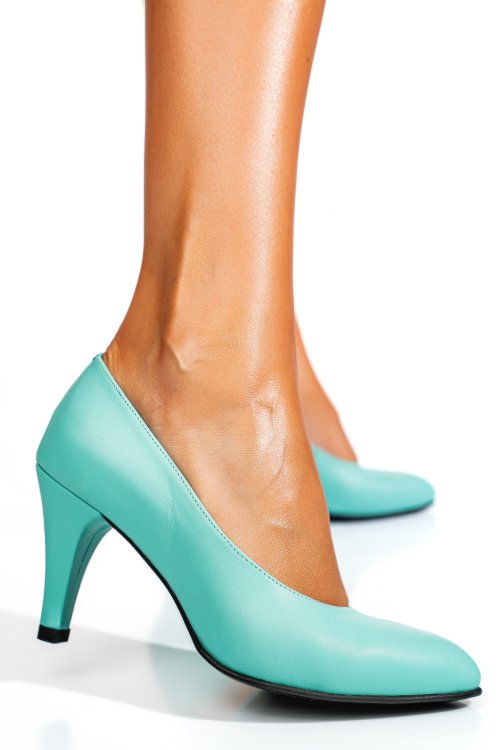 Türkiz természetes bőr magassarkú cipők 1s7h972-a