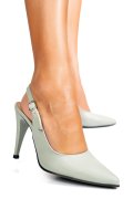 Türkiz természetes bőr magassarkú cipők 1s7h909