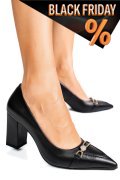 Fekete természetes bőr magassarkú cipők 2s7h359