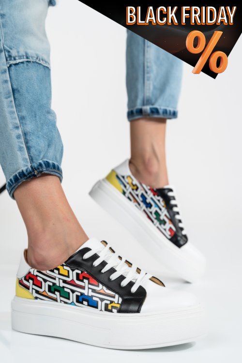 Fekete természetes bőr sport cipők 3s7h001