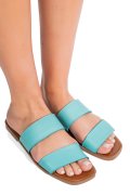 Türkiz természetes bőr papucs ks7hzt-004