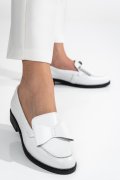 Fehér természetes bőr alkalmi cipők 2s7h110