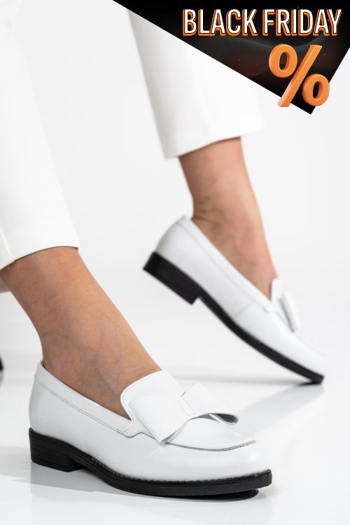 Fehér természetes bőr alkalmi cipők 2s7h110