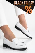 Fehér természetes bőr alkalmi cipők 2s7h110