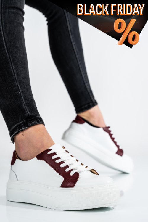 Bordó természetes bőr sport cipők 3s7h001