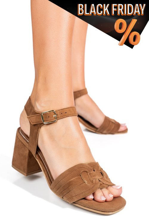 Barna fordított bőr szandál es7hm-8659