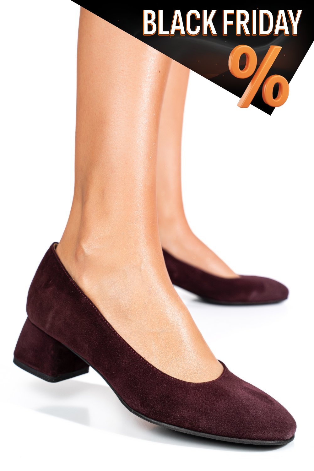 Bordó fordított bőr magassarkú cipők 5s7h545