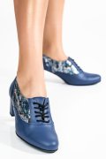 Tengerészkék természetes bőr magassarkú cipők 1s7h515