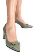 Zöld természetes bőr magassarkú cipők 1s7h623