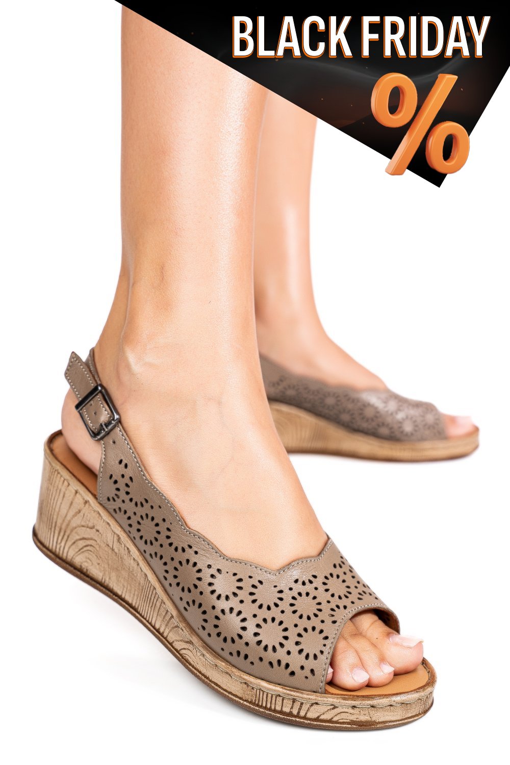 Bézs természetes bőr szandál 6s7h00am