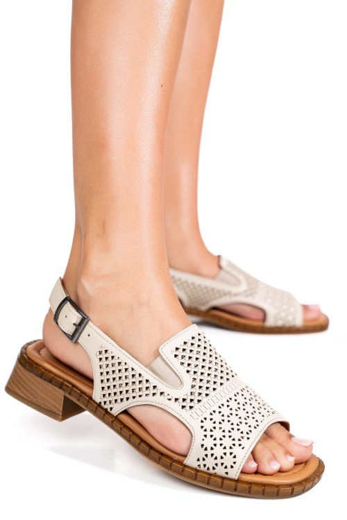 Bézs természetes bőr szandál 5s7h0-320