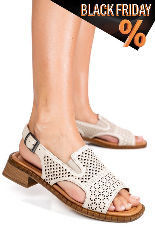 Bézs természetes bőr szandál 5s7h0-320