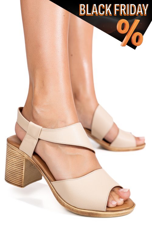 Bézs természetes bőr szandál 0s7h75