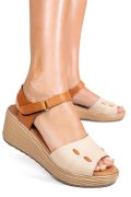 Bézs természetes bőr szandál 1s7h57