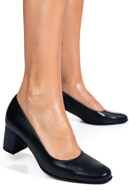 Kék természetes bőr magassarkú cipők 3s7h475