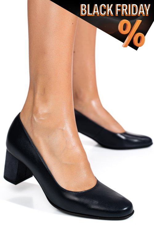 Kék természetes bőr magassarkú cipők 3s7h475