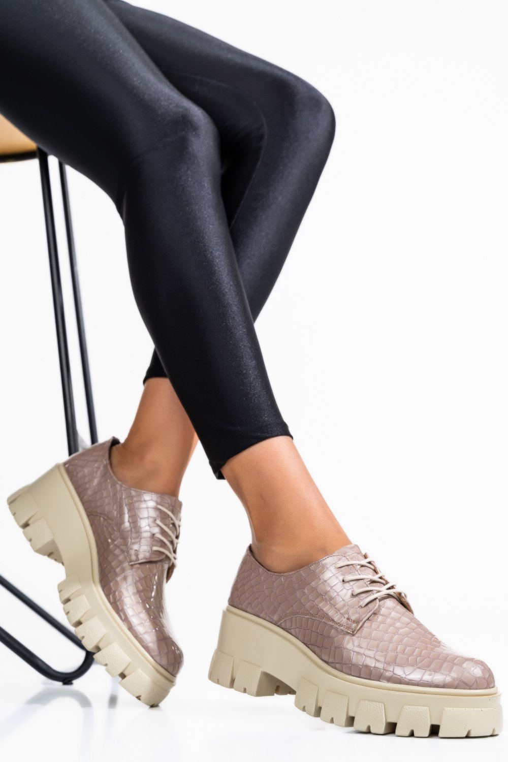 Rózsaszín természetes bőr női lapos cipők 2s7h085