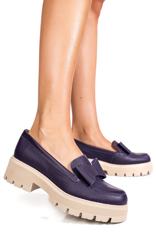 Mályva természetes bőr női lapos cipők 2s7h115