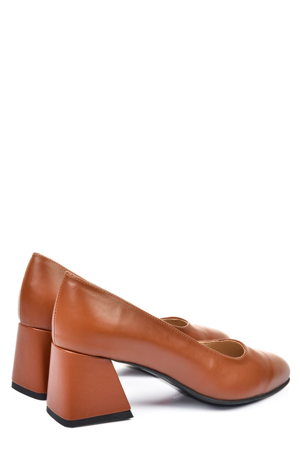 Barna természetes bőr magassarkú cipők 5s7h006