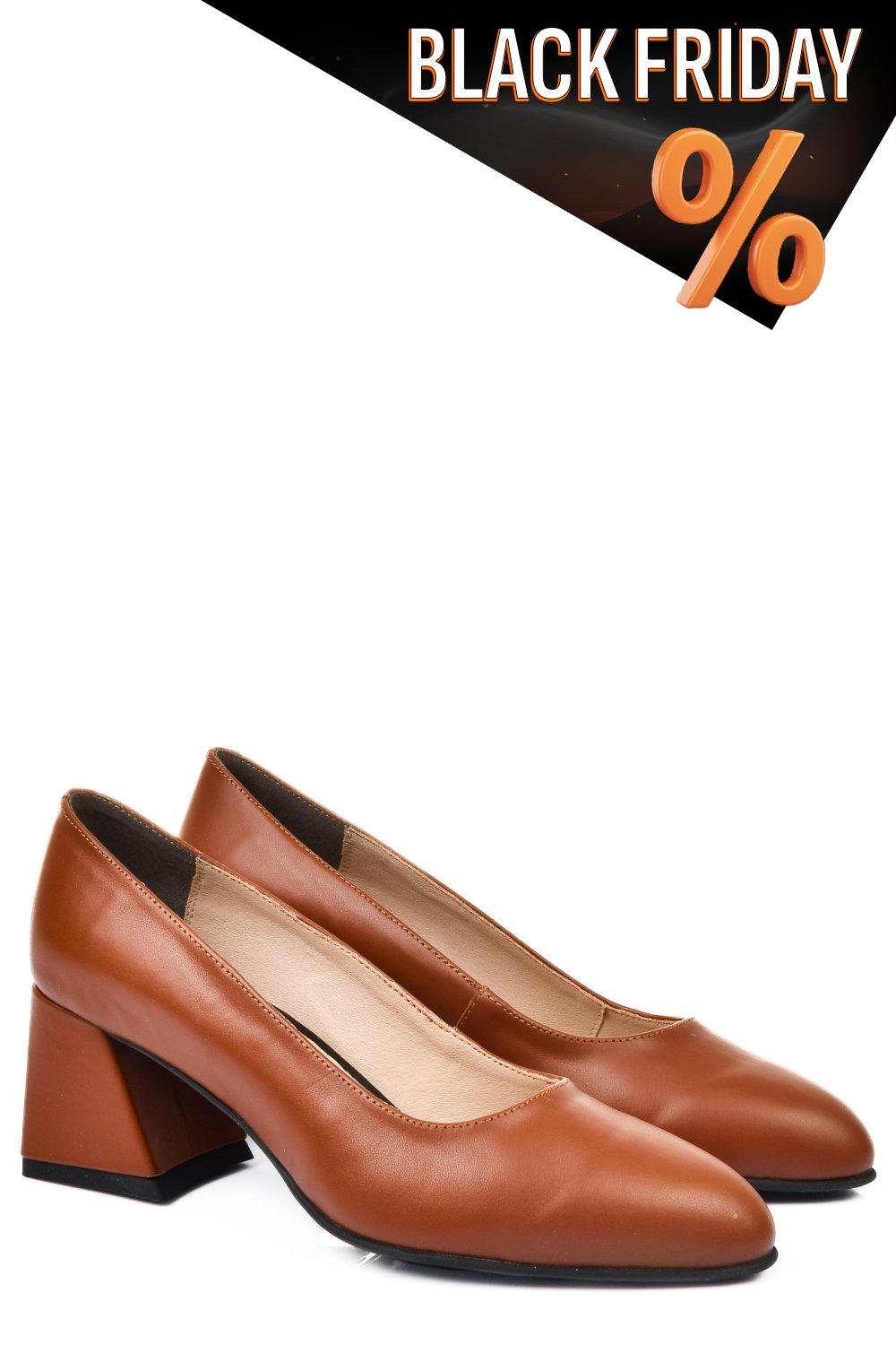 Barna természetes bőr magassarkú cipők 5s7h006