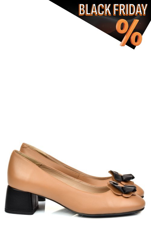 Bézs természetes bőr magassarkú cipők 5s7h555