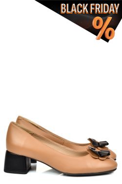 Bézs természetes bőr magassarkú cipők 5s7h555