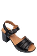 Fekete természetes bőr szandál 0s7h35