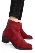 Bordó fordított bőr bokacsizma 3s7h871