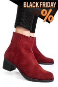 Bordó fordított bőr bokacsizma 3s7h871